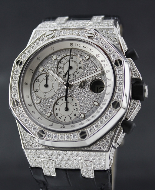 (image for) LIKE NEW 100% Original AP Royal Oak Offshore 18K White Gold Full Case Diamond / 26067BC.ZZ.D002CR.01